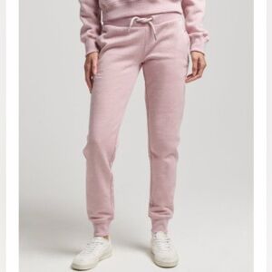 NWOT Superdry women's pink marl joggers